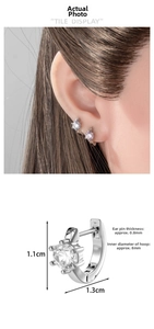 Dettagli dei cerchi con zircone a sei griffe, diametro interno 8mm e spessore 0,8mm
