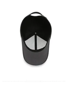 Detail view of the baseball cap interior showing reinforced lining and adjustable metal buckle