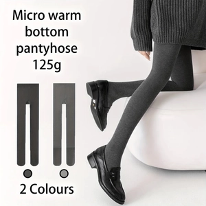 Women Ribbed Cotton Tights High Waist Abdominal Compression Thermal Full Foot Stirrup Leggings Autumn Winter Warm