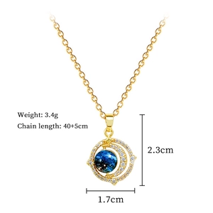 Détails du collier Van Gogh montrant un poids de 3,4g et une chaîne de 40+5cm