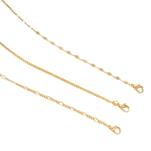 Three-layer golden minimalist body chain with versatile layered waist link designs