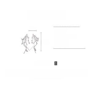 Irregular twisted geometric silver earrings with pearls including dimensions and weight detail
