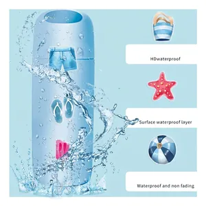 50 pieces of waterproof summer beach watercolor stickers showing HD waterproof feature