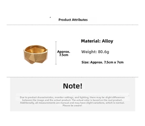 Detailed size and weight specs for the golden geometric faceted irregular open bangle