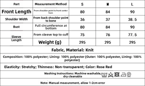 Detailed size chart and fabric guide for sleeveless embroidered dress in rose red