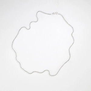 Minimalist S925 sterling silver bead chain necklace with classic spring clasp closure