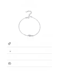 Detail showing S925 sterling silver bow bracelet with blue enamel and crystal inlay