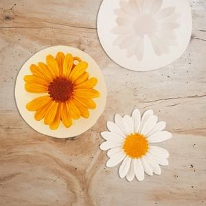 Daisy chamomile flower silicone mold for DIY aromatherapy gypsum and resin craft casting