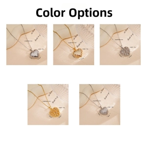Detail view of gold-plated heart pendants with cubic zirconia and technical dimensions