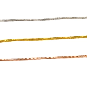 Classic 18k gold snake bone chain necklaces in silver, gold, and rose gold finishes