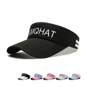 Sun Visor Hat Cotton Polyester Wide Brim Breathable For Golf Tennis Outdoor Sports Men Women Letter Print Adjustable