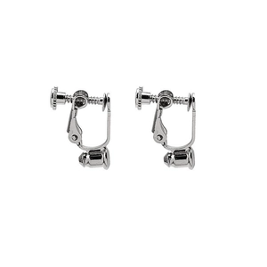 Silver S925 screw back earring converters and adjusters for non-pierced ears