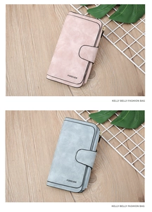 Long women matte PU leather wallet large capacity card holder multi-purpose clutch bag.