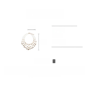 Detail specifications for layered iron disc necklace weighing 28.4g and 74cm long