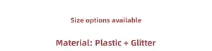 Detail showing the material quality made of durable plastic and glitter coating