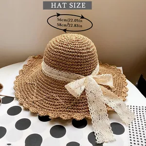 Guida alle taglie per cappello di paglia con misure di 56 cm e 58 cm per la circonferenza testa