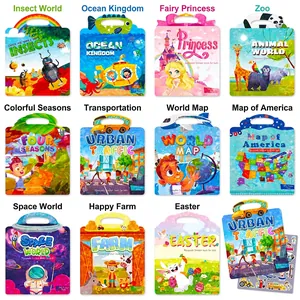 Reusable Jelly Sticker Book Kids Early Education Learning Travel Activity Toys Waterproof Portable DIY Quiet Book