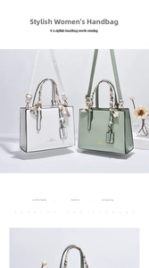 Detail of elegant tote bag with silk scarf wrapped handle and gold butterfly logo