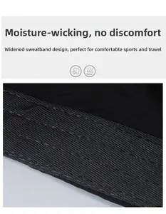 Close-up of the moisture-wicking sweatband inside the breathable flat top sun hat