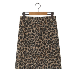 Jupe Imprimé Léopard Femme Fausse Fourrure Taille Haute Coupe Trapèze Mode Streetwear Velours Teddy Hiver Mini Jupe