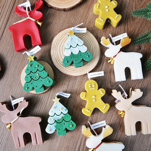 Christmas Scented Candles Handmade Soy Wax Gingerbread Man Reindeer Tree Shaped Festive Decor Gift