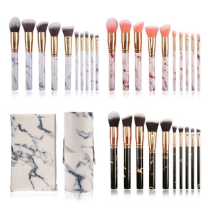Makeup Brushes Marble Pattern Handle Synthetic Fiber Bristles Professional Beauty Tool Face Eye Contouring Foundation Eyeshadow