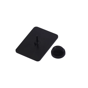 Funny speech bubble alloy brooch with black metal back and rubber clutch closure
