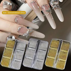 Nail Art Metal Steel Beads Gold Silver Gun Black Mixed Mini Caviar Decoration For DIY Manicure Jewelry Accessories