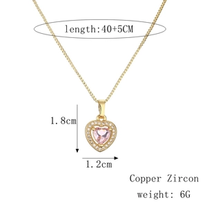 Detailed technical diagram of heart MOM pendant necklace showing precise measurements