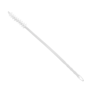 Long white flexible cleaning brush for washing machine drums and air conditioner gaps