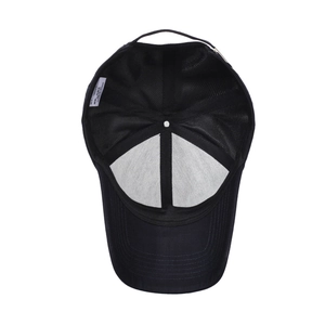 Classic black middle-aged men's baseball cap with adjustable metal buckle and inner lining