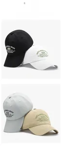 Detailed embroidery of SANTA MONICA BEACH on quick-dry breathable baseball caps