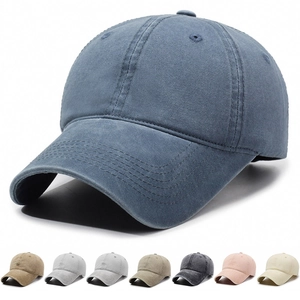 Washed Cotton Baseball Cap Vintage Distressed Style Adjustable Metal Buckle Casual Outdoor Sun Hat For Men Women