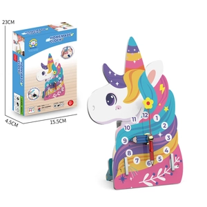 DIY Unicorn Clock STEAM Kit with colorful clock face and decorative box for kids