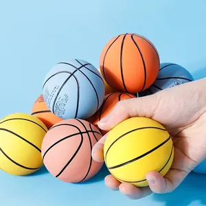 Mini Basketball Soccer Toy Ball High Elastic PU Foam Soft Stress Relief Sensory Toy For Kids Toddlers Colorful
