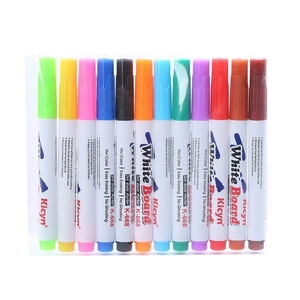 Lot de 12 feutres magiques flottants multicolores pour tableau blanc et dessin sur eau
