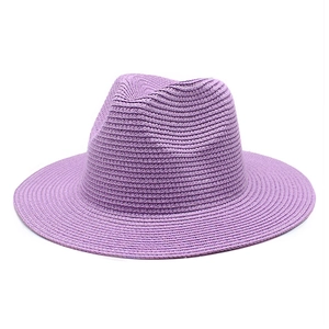 Cappello Fedora In Paglia Tesa Larga Protezione Solare Estate Stile Jazz Panama Per Donne Uomini Accessorio Spiaggia Traspirante