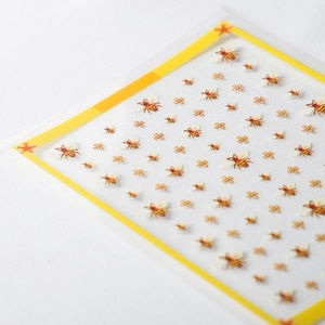 Stereoscopic Bee Nail Art Stickers Floral Embroidered Design Self Adhesive Ultra Thin Manicure Decoration DIY Beauty Accessories