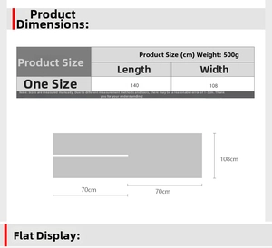 Size chart detail for ethnic knit shawl showing dimensions 140x108cm and 500g weight