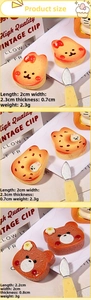 Detailed view of miniature resin animal toast charms for DIY crafts and hair accessories