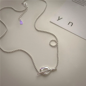 Detailansicht der S925 Sterlingsilber Perlenkette mit einem Vintage OT-Knebelverschluss