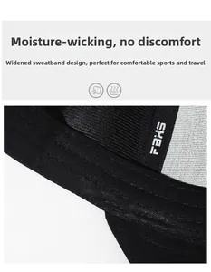 Detail shot of the wide moisture-wicking sweatband inside the black baseball cap
