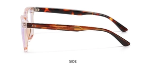 Detailed side view of tortoise shell frame glasses showing the classic vintage texture