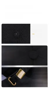 Detail view of cotton baseball cap showing metal buckle, ventilation holes and stitching