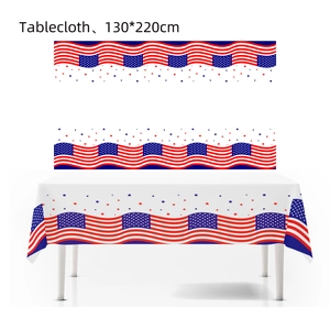 American flag themed party tablecloth measuring 130x220cm for Independence Day decor