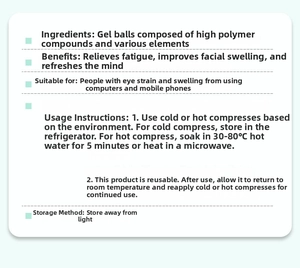 Detailed instructions and benefits for the reusable gel bead cold and hot compress eye mask