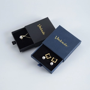 Detail view of premium drawer jewelry boxes for pearl necklaces and earrings