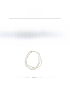 Detailed infographic showing multi-layer faux pearl necklace specs, 75.3cm long and 64.5g