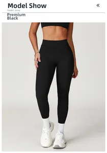 Macro detail of high-waist fitness leggings in premium black showing fabric texture