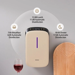 Smart wall-mounted chopstick sterilizer with drying function and digital touch display
